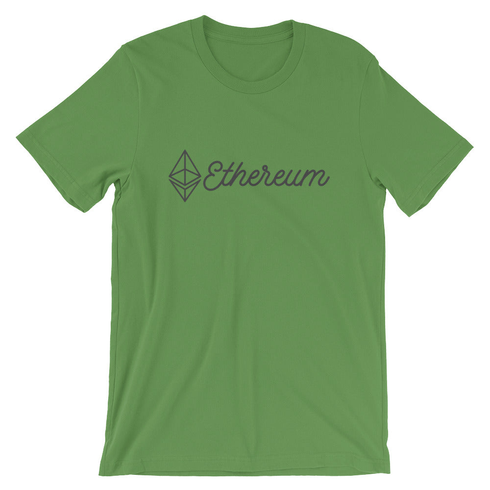 Simple Ethereum ETH Logo Script Cryptocurrency Short-Sleeve Unisex T-S –  Satoshi Gear