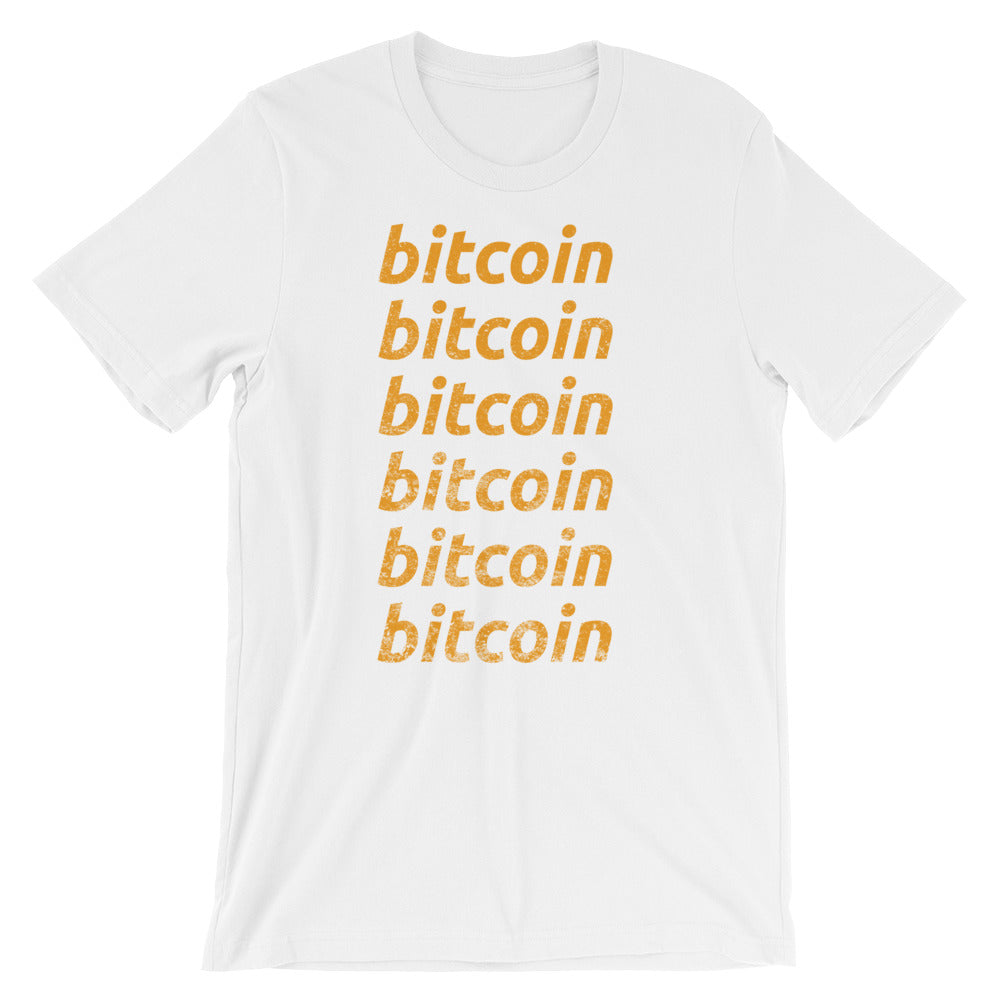 Bitcoin Repeating Super Soft Short-Sleeve Unisex T-Shirt – Satoshi Gear