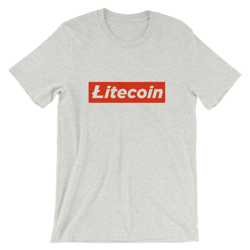 Litecoin Logo Symbol LTC Red Block Short-Sleeve Unisex T-Shirt