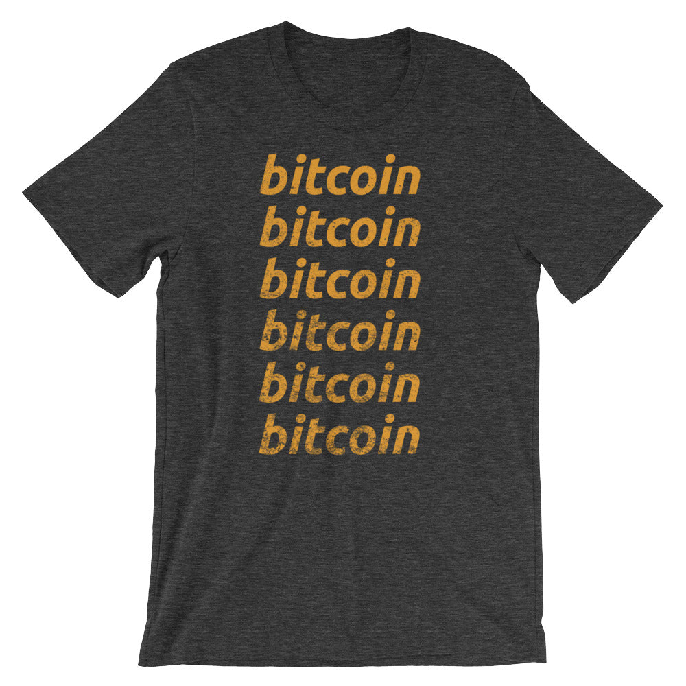 Bitcoin Repeating Super Soft Short-Sleeve Unisex T-Shirt – Satoshi Gear