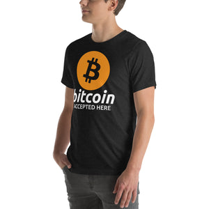 Bitcoin Accepted Here Logo / Symbol Short-Sleeve Unisex T-Shirt