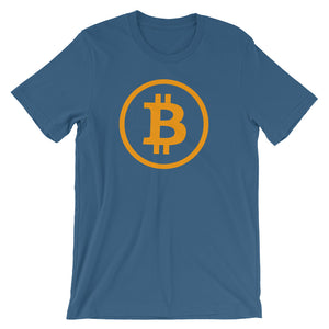 Bitcoin Logo Rounded Simple Tshirt | Cryptocurrency BTC Short-Sleeve Unisex T-Shirt