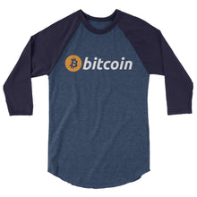 Bitcoin 3/4 sleeve raglan shirt