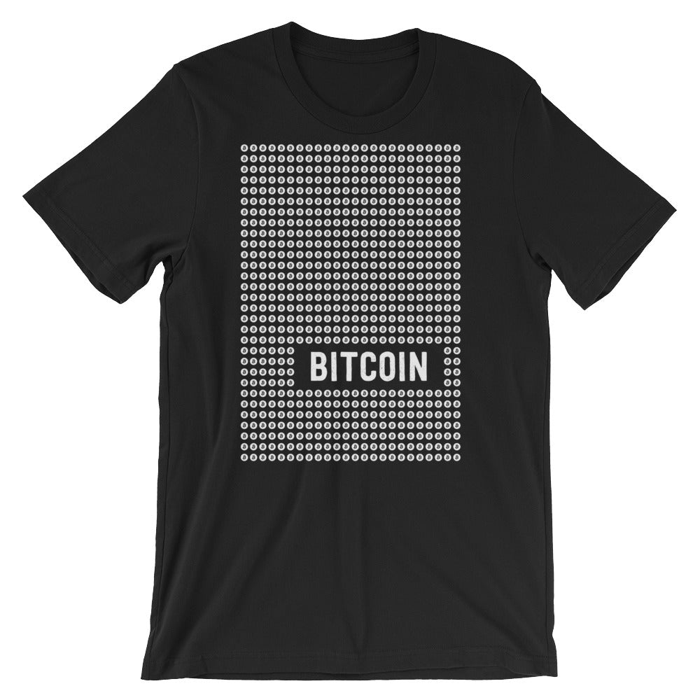 Bitcoin Tshirt - Lots of Bitcoins Logo / Symbol T shirt - Black