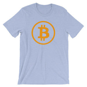 Bitcoin Logo Rounded Simple Tshirt | Cryptocurrency BTC Short-Sleeve Unisex T-Shirt