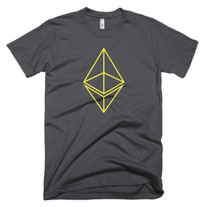 Ethereum ETH Yellow Logo Symbol Crypto Shirt Short-Sleeve T-Shirt