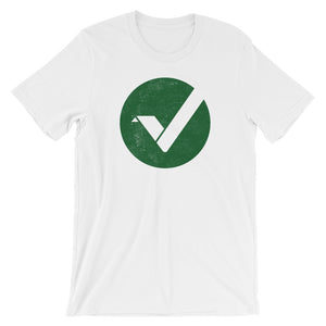 Vertcoin VTC Logo Symbol (Distressed) Short-Sleeve Unisex T-Shirt