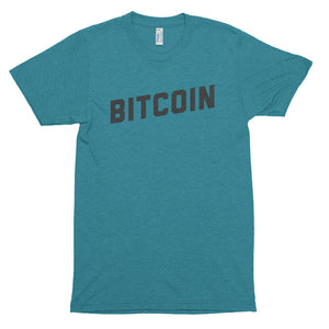 Bitcoin Block Letter Simple Tshirt - Green t shirt