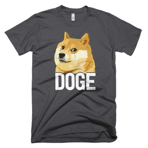 Dogecoin DOGE Distressed Crypto Shirt American Apparel Short-Sleeve T-Shirt
