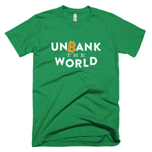 Unbank The World Bitcoin Cryptocurrency Short-Sleeve T-Shirt