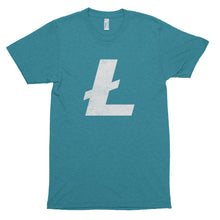 Litecoin L Logo Symbol Distressed Cryptocurrency American Apparel Short sleeve soft t-shirt