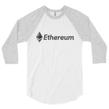 Ethereum ETH Logo Symbol Crypto Shirt 3/4 sleeve raglan shirt