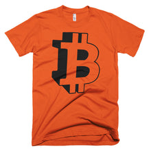 Bitcoin 3D Logo Tshirt - BTC symbol t shirt - Orange
