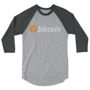 Bitcoin 3/4 sleeve raglan shirt