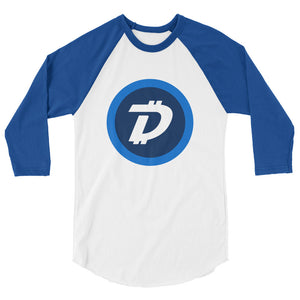 Digibyte Logo Raglan Long Sleeve Baseball T-Shirt