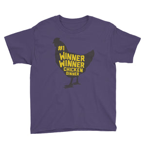 Winner Winner Chicken Dinner Shirt PlayerUnknown's Battlegrounds PUBG Kid's Youth Short Sleeve T-Shirt