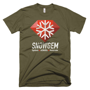 Snowgem XSG Logo Symbol (Vintage Texture) Cryptocurrency Shirt Short-Sleeve T-Shirt