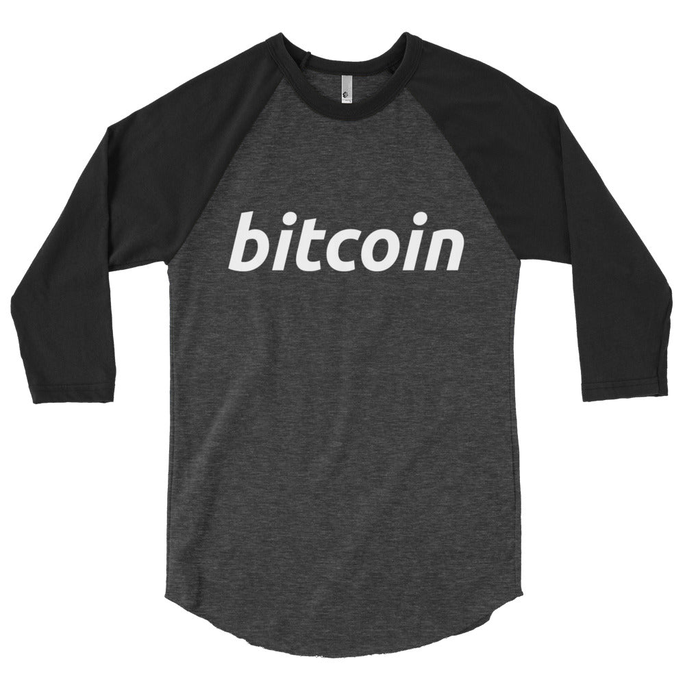Bitcoin BTC Simple Logo Shirt 3/4 sleeve raglan shirt