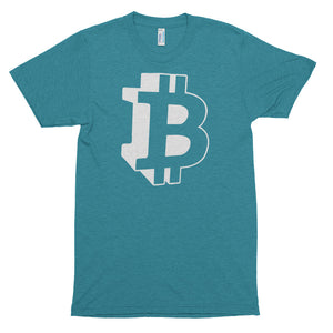 Bitcoin Logo / Symbol 3D Graphic Tshirt - Blue t shirt