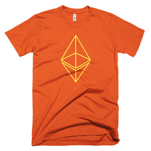 Ethereum ETH Yellow Logo Symbol Crypto Shirt Short-Sleeve T-Shirt