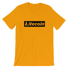Litecoin Logo Symbol LTC Black Block Short-Sleeve Unisex T-Shirt