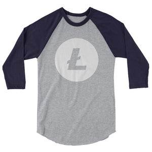 Litecoin Logo 3/4 sleeve raglan shirt