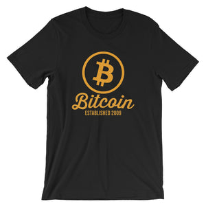 Bitcoin Established 2009 Short-Sleeve Unisex T-Shirt