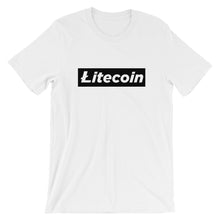 Litecoin Logo Symbol LTC Black Block Short-Sleeve Unisex T-Shirt