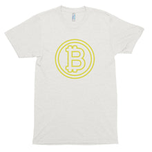 Bitcoin Yellow Glow Logo Short sleeve soft t-shirt