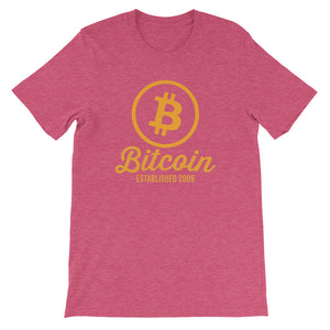 Bitcoin Established 2009 Short-Sleeve Unisex T-Shirt