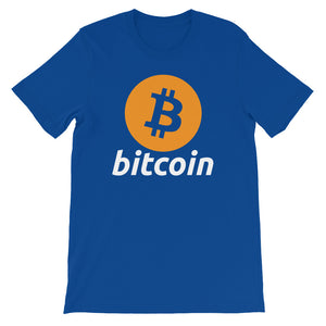 Bitcoin Logo Tshirt Classic Design | Blue t shirt