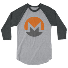 Monero Logo Symbol (Distressed) 3/4 sleeve raglan shirt