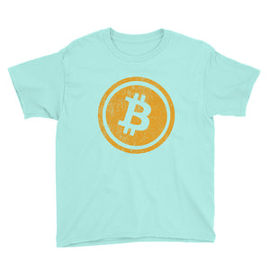 Bitcoin Logo (Distressed) Kids / Youth Short Sleeve T-Shirt