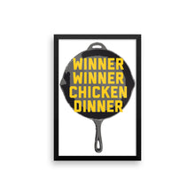 Winner Winner Chicken Dinner Pan PlayerUnknown's Battlegrounds PUBG Framed photo paper poster