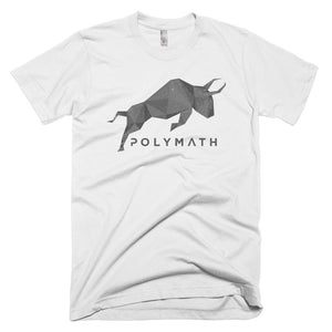 Polymath POLY Coin Gray (Distressed) Logo Symbol Shirt Short-Sleeve T-Shirt