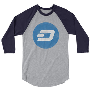 Dash Logo Vintage Look 3/4 sleeve raglan shirt