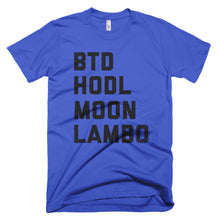 Buy The Dip, HODL, Moon, LAMBO Crypto Shirt American Apparel Bitcoin Short-Sleeve T-Shirt