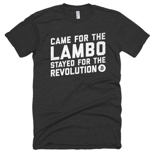 Bitcoin Came for The Lambo Revolution BTC Tshirt - Black t shirt