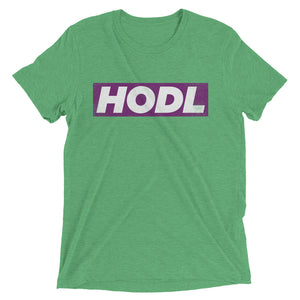 HODL Purple Box Bitcoin Crypto Shirt Short sleeve t-shirt