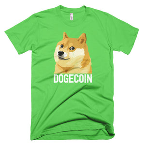 Dogecoin DOGE Distressed Crypto Shirt Short-Sleeve T-Shirt American Apparel