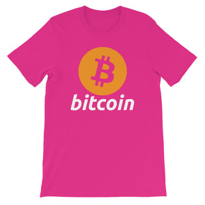 Bitcoin Logo Tshirt Classic Design | Pink t shirt