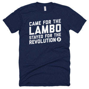 Bitcoin Came for The Lambo Revolution BTC Tshirt - Blue t shirt