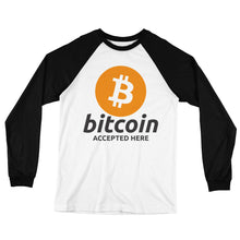 Bitcoin Accepted Here Long Sleeve Baseball T-Shirt