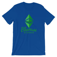 Ethereum Classic Logo Distressed Vintage Design Tee | Crypto ETC Short-Sleeve Unisex T-Shirt