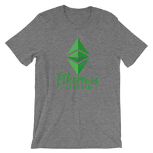 Ethereum Classic Logo Distressed Vintage Design Tee | Crypto ETC Short-Sleeve Unisex T-Shirt