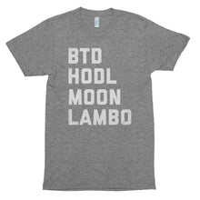 Buy The Dip, HODL, Moon, LAMBO Crypto Shirt Bitcoin Short sleeve soft t-shirt