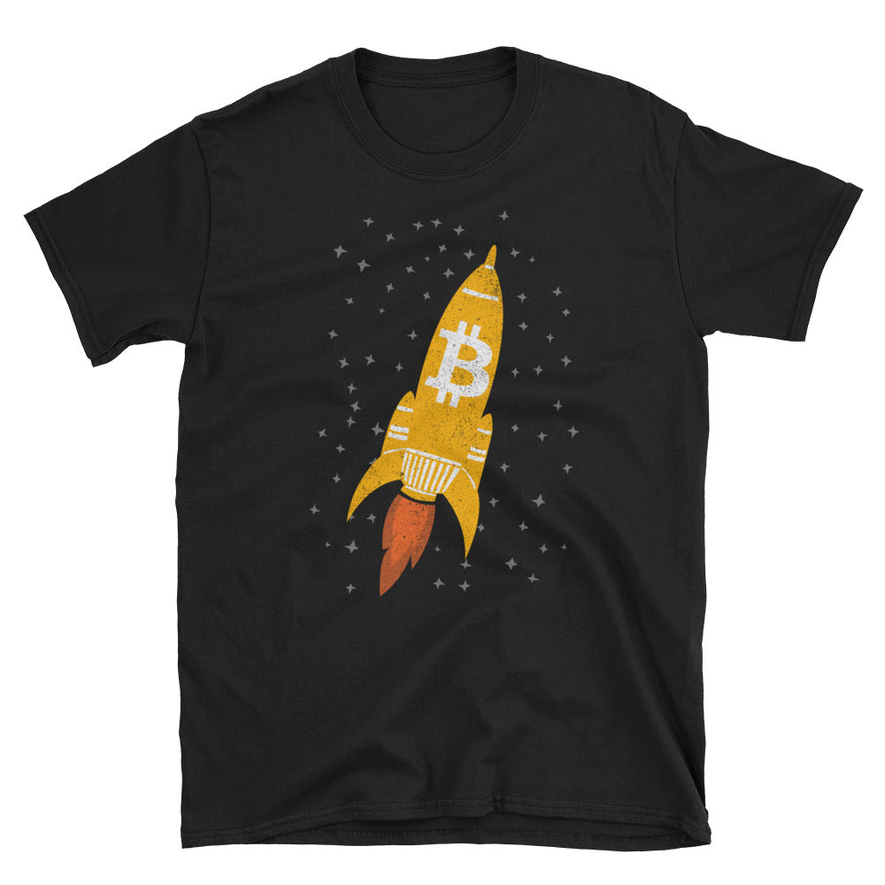 Bitcoin Rocket Ship Moon Mission Tshirt