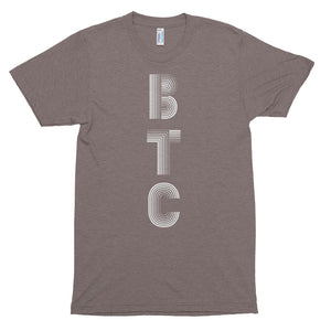 Vertical BTC Bitcoin Cryptocurrency Shirt - American Apparel Short sleeve soft t-shirt