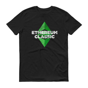 Ethereum Classic Vintage Look Logo Tee | Cryptocurrency ETC Short-Sleeve T-Shirt