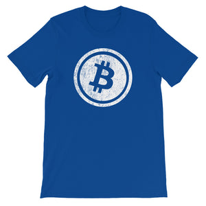 Bitcoin Distressed Logo Short-Sleeve Unisex T-Shirt